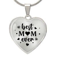 Best Mom Ever Gifts from Daughter / Son - Engraved Heart Necklace