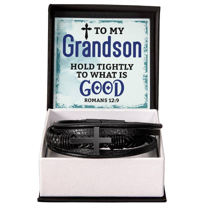 To My Grandson Bracelet from Grandparents, Hold Tightly to What Is Good