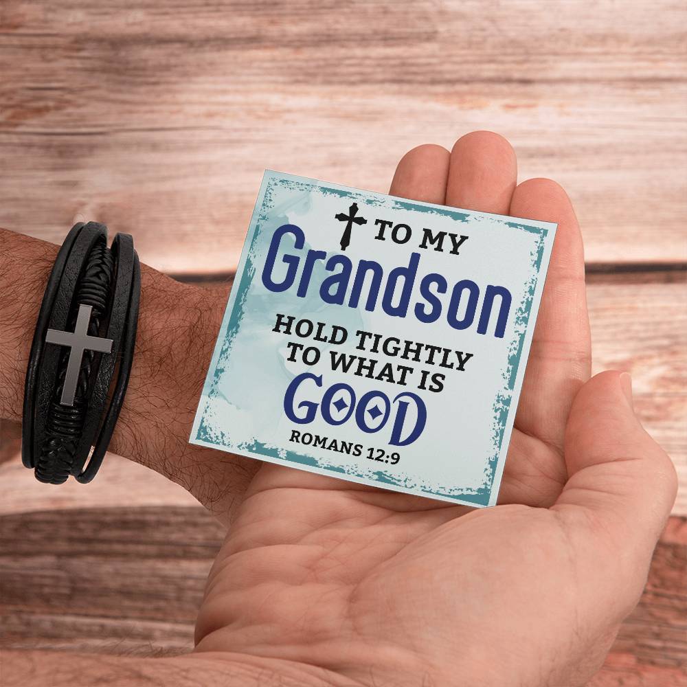 To My Grandson Bracelet from Grandparents, Hold Tightly to What Is Good